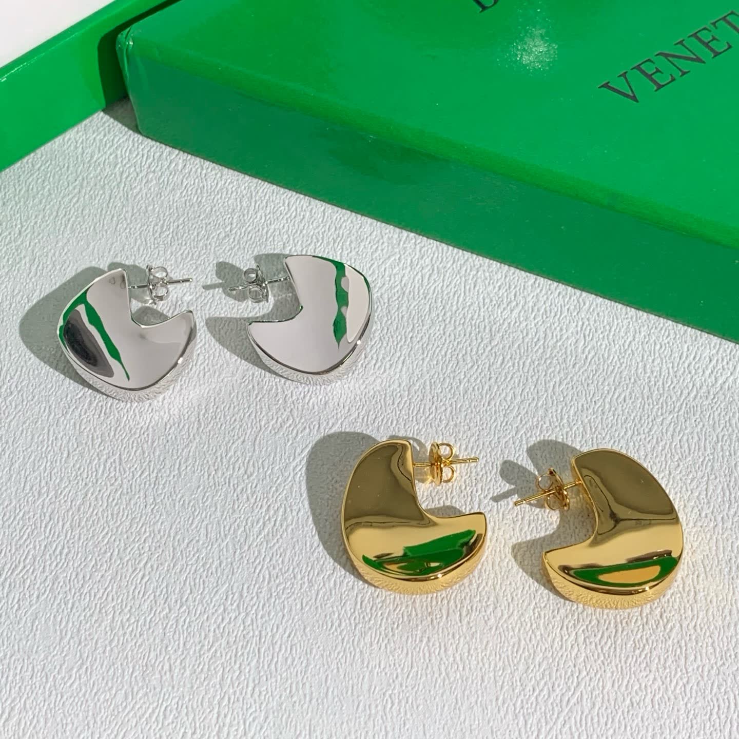 Bottega Veneta Gold Hoop Earrings